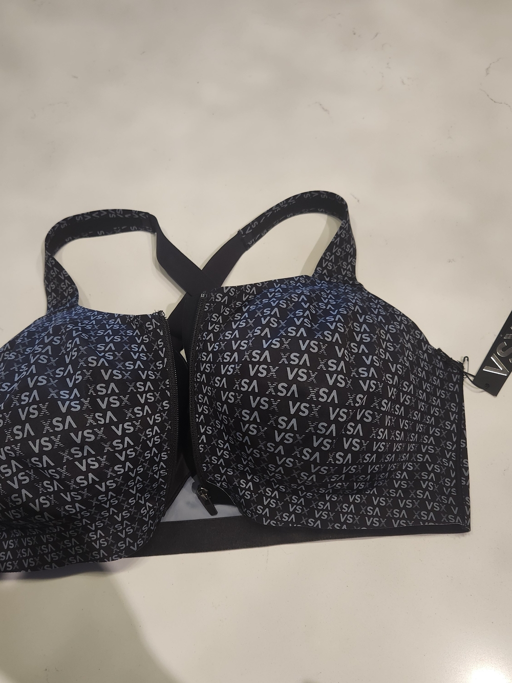 Victoria's Secret VSX Black Logo Racerback Sports Bra